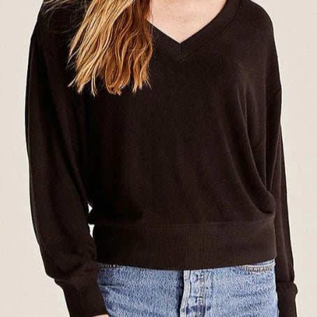 Francis Marled V-Neck Top