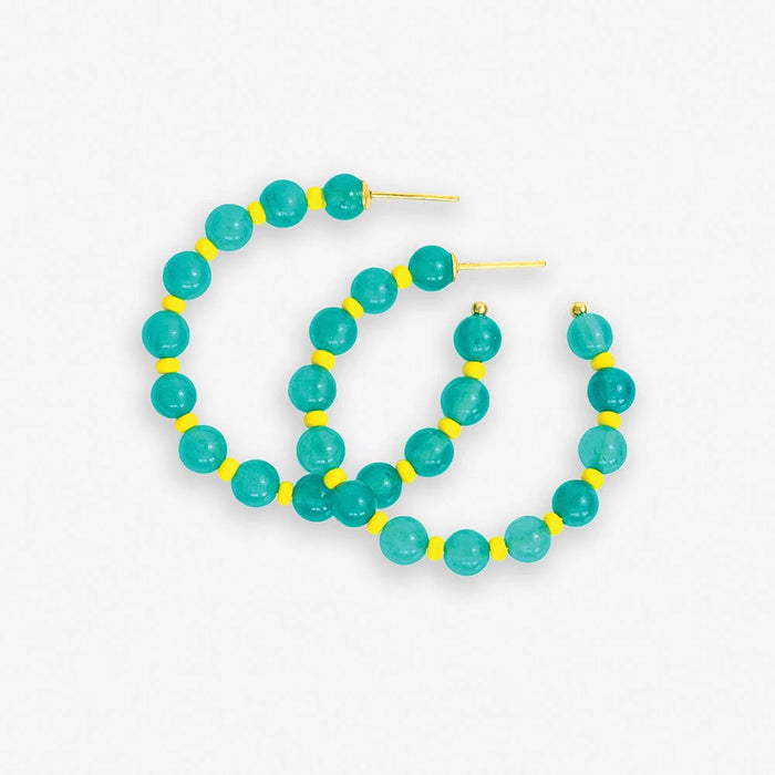 Angela Beaded Hoop Earring