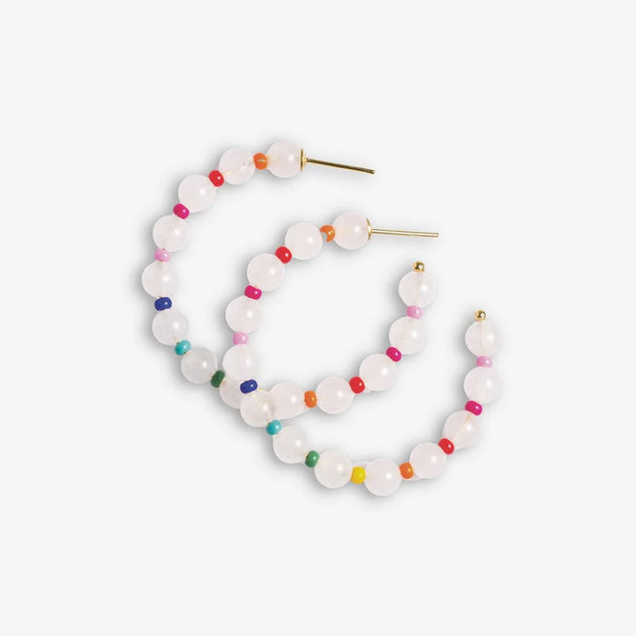 Angela Beaded Hoop Earring