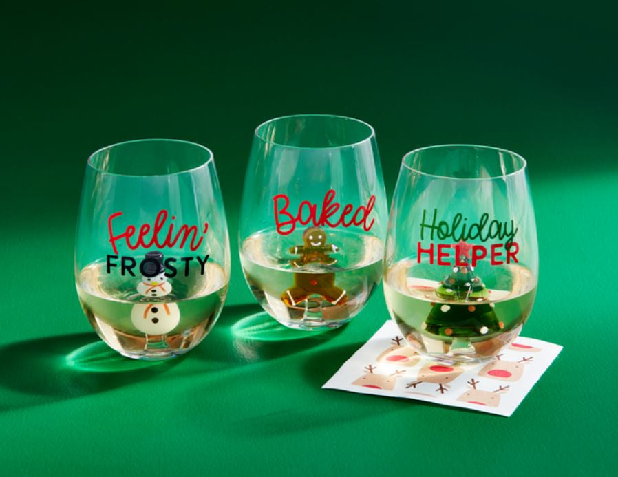 Christmas Icon Wine Glass