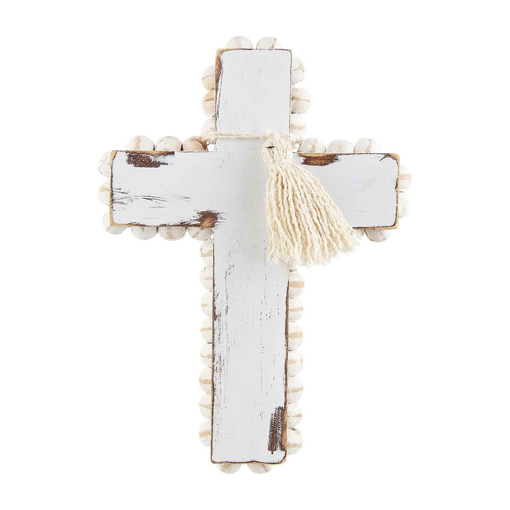 White Marble Cross Beads - Betsey's Boutique Shop 
