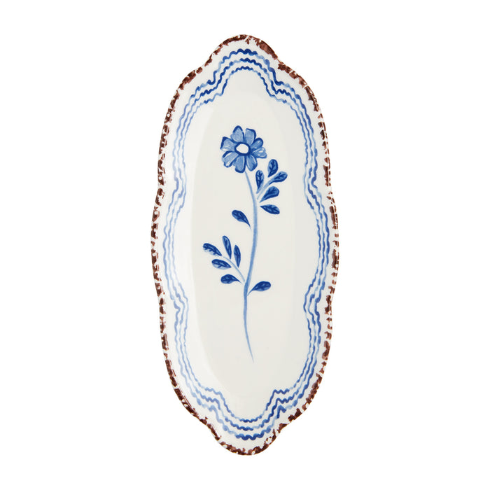 Three Blue Floral Everything Plate