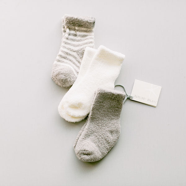 Barefoot Dreams Infant Sock Set in Pewter