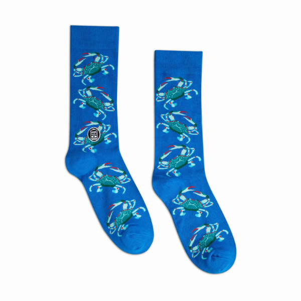 Bonfolk Blue Crab Socks — The Basketry by Phina