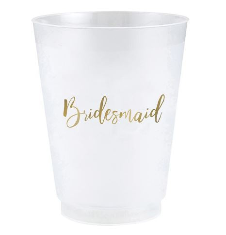 Bridesmaid Frosted Cup Set
