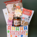 Gourmet birthday party snacks gift basket