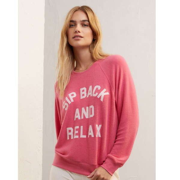 Cassie Sip Back and Relax Long Sleeve Top