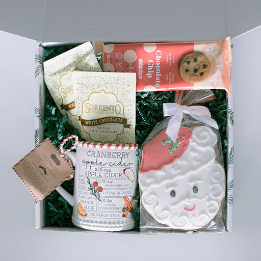 Christmas gift for neighbor Secret Santa hot chocolate and cookies Christmas gift box