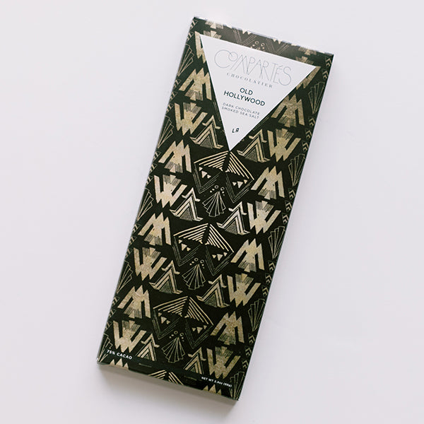 Old Hollywood Smoked Sea Salt Dark Chocolate Bar by Compartes