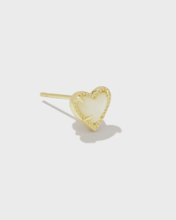 Mini Ari Heart Gold Single Stud Earring