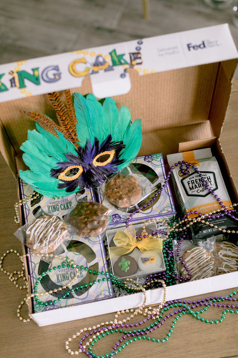 King cakes French Market Coffee New Orleans food gift box The Basketry