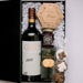 Red wine gift box with snacks, charcuterie snacks gift box
