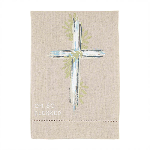 Cross Painted Kitchen Towel