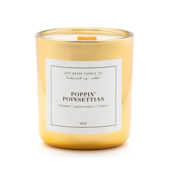 Poppin Poinsettias Candle
