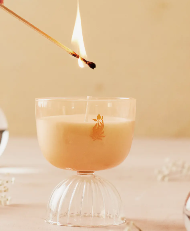 Rose' Coupe Candle