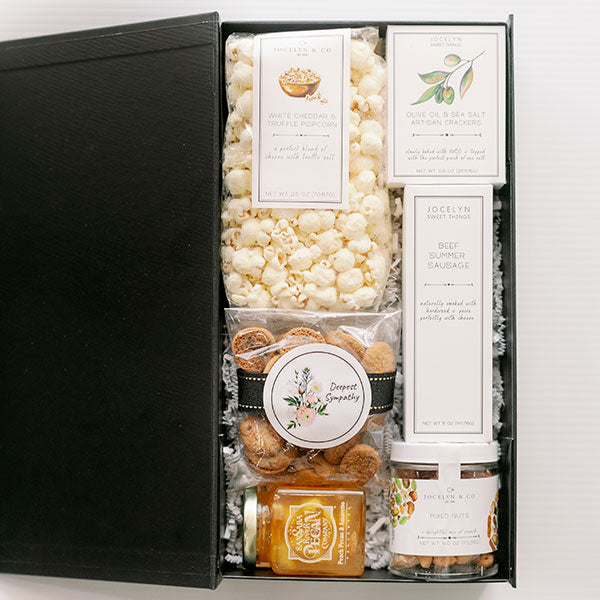 Jocelyn & Co gourmet snack sympathy gift box