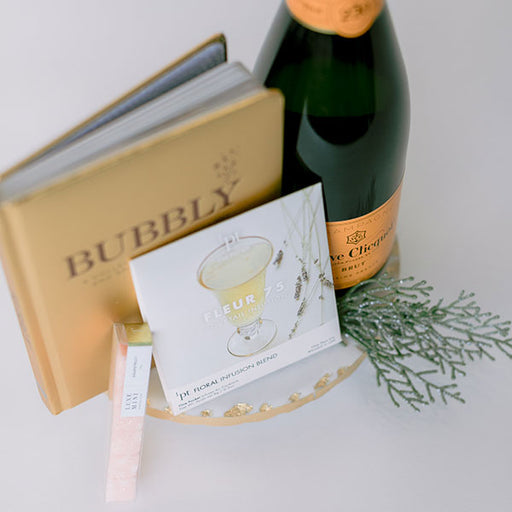 Bubbly cocktail recipe gift basket Veuve Cliquot