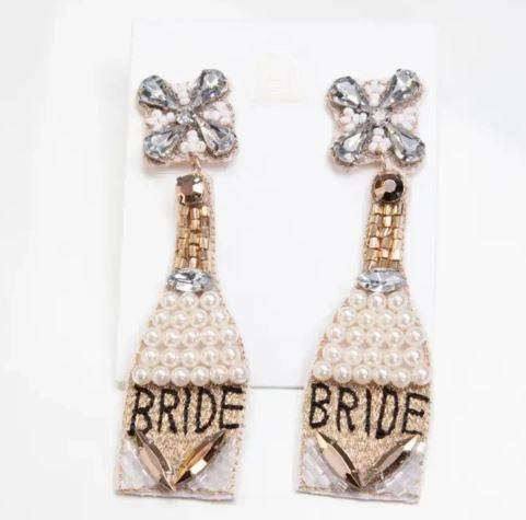 Bride Bottle Beaded Earrings