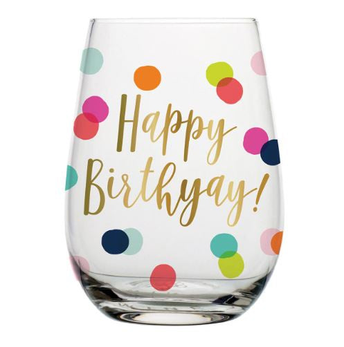 Happy Birthyay Wine Glass