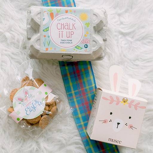 Easter chalk, bath bomb, and cookies gift box for kids
