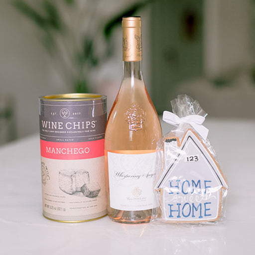 New home gift wine and snack basket