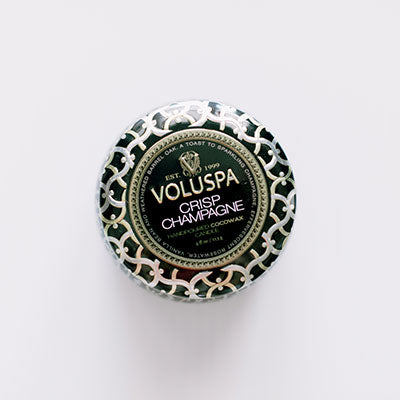 Voluspa Mini Tin in Crisp Champagne