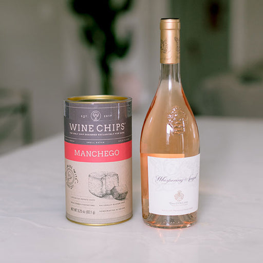 Hostess gift rose wine pairing with wine chips
